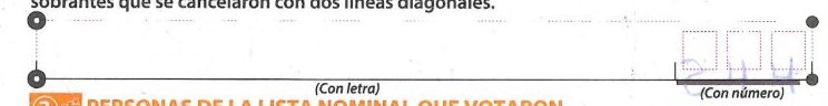 crop of Unused ballots