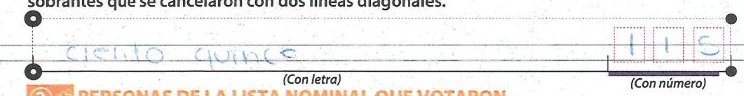 crop of Unused ballots