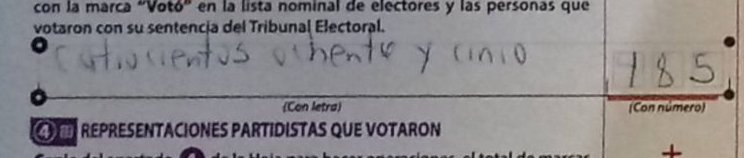 crop of Voters on the list on 155191C0100