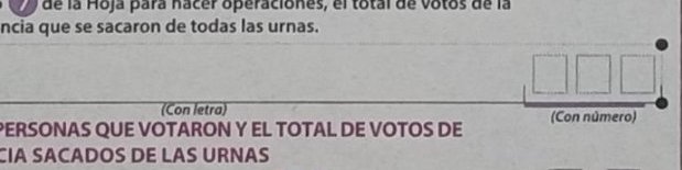 crop of Ballots taken from the boxes on 230252B0100