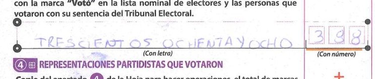 crop of Voters on the list on 303152C0100