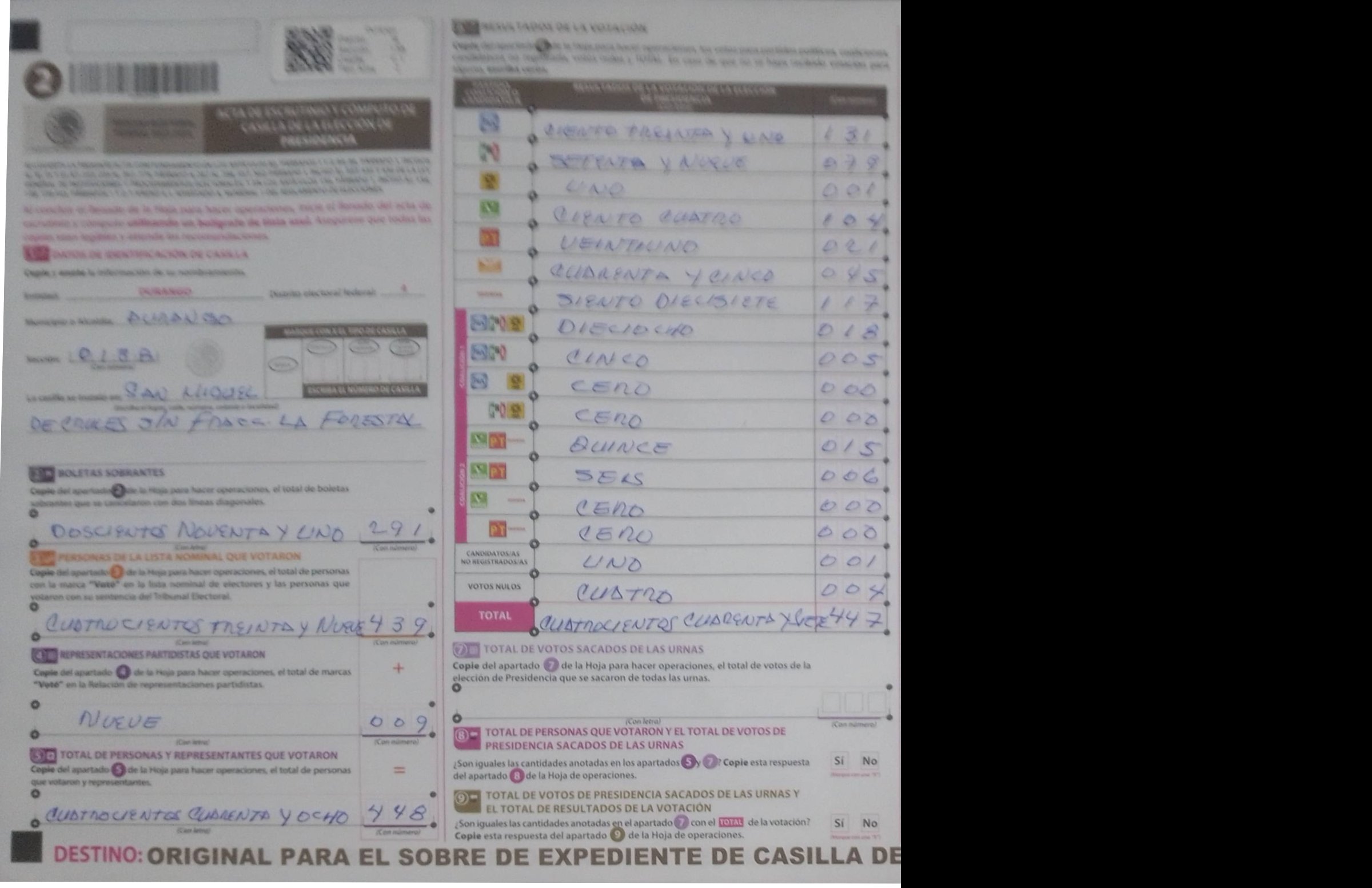 Privacy-masked page of form 100138C0100