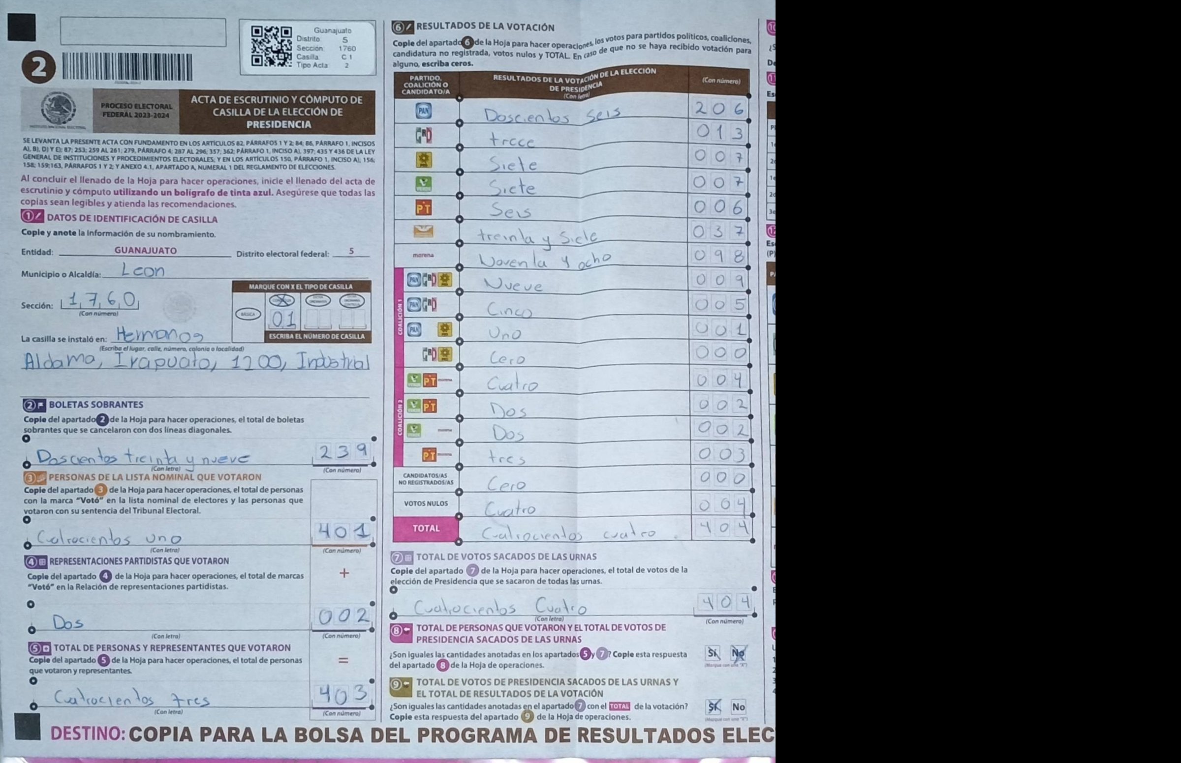 Privacy-masked page of form 111760C0100