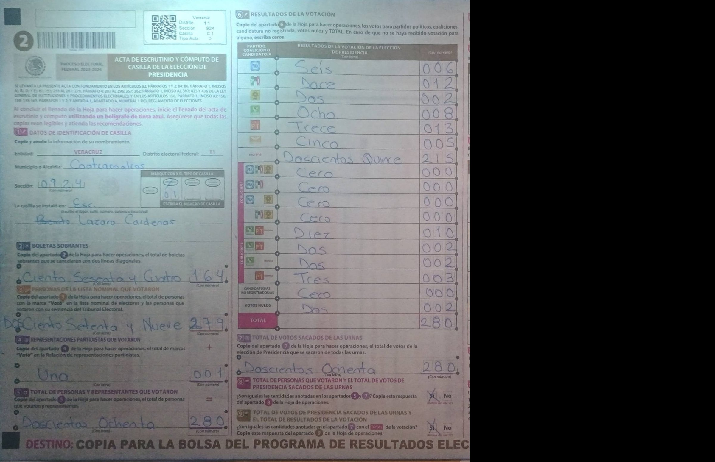 Privacy-masked page of form 300924C0100